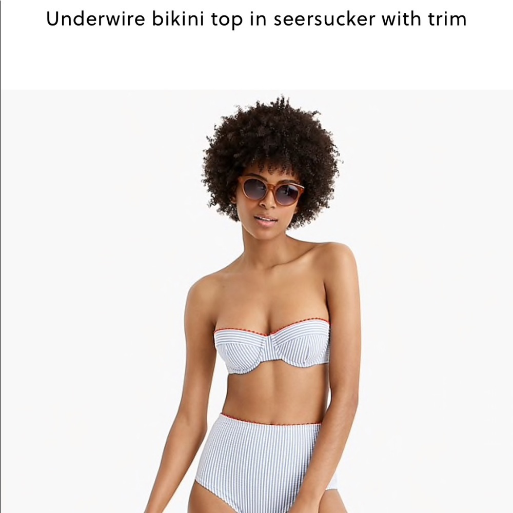 J. Crew Seersucker Underwire Bikini Set - Size S